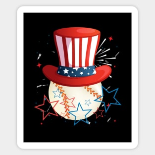 Funny 4th Of July 2021 Fourth Of July For Men's And Women's For 4th Of July Celebration Birthday Gift For Who Like And Loves Baseball Sticker